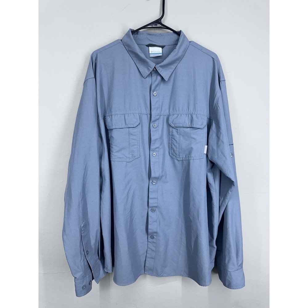 Columbia Button Flap Pocket Shirt XL Hiking Outdoors Long Sleeve Lightweight